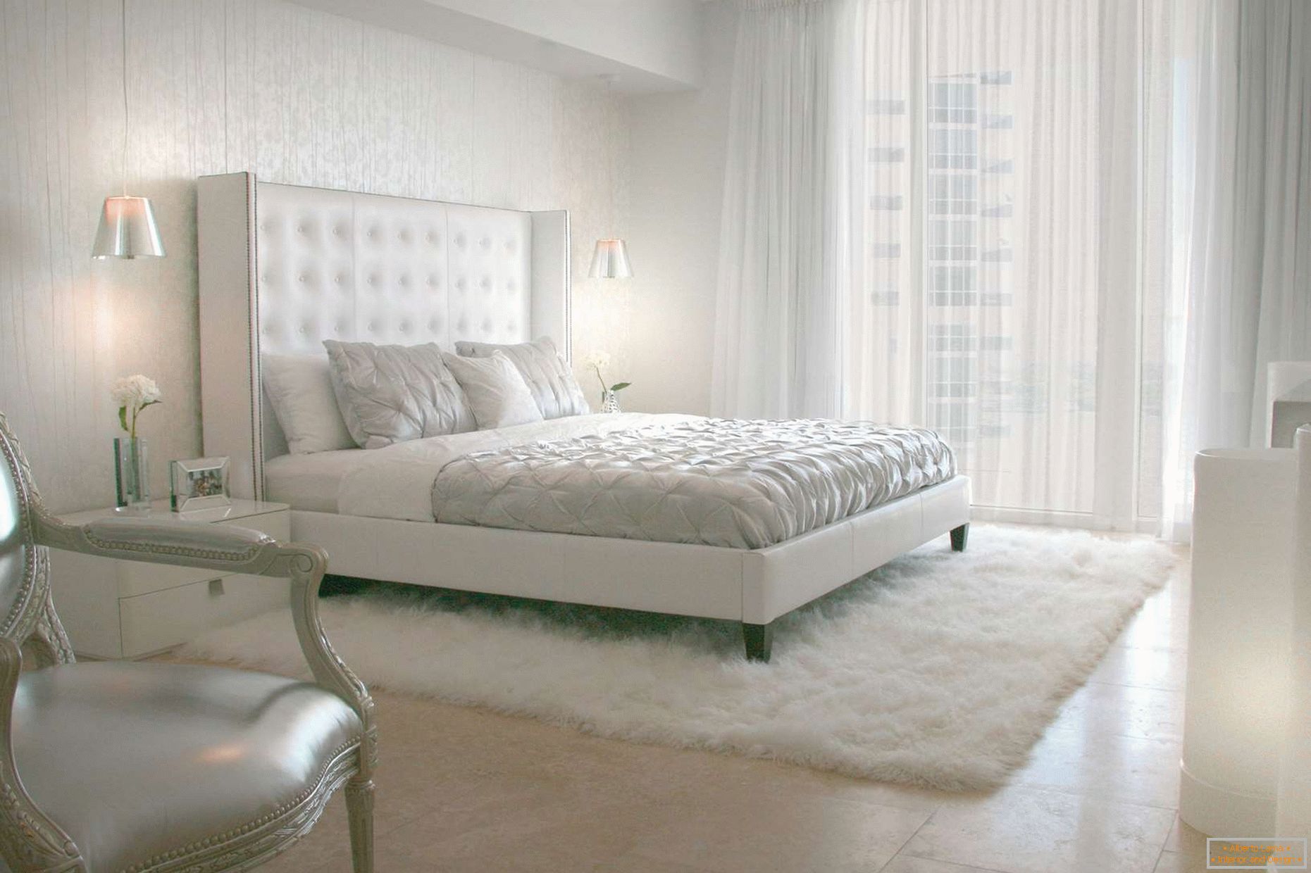 Bela barva v oblikovanju spalnice
