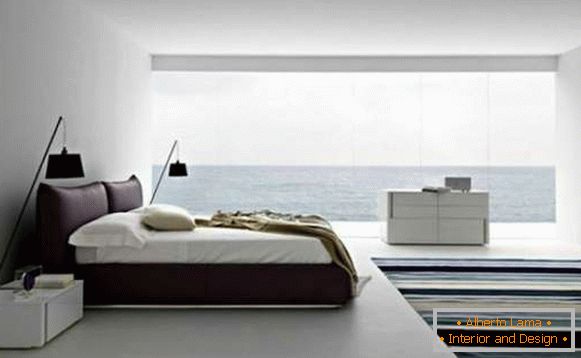 notranjost minimalizma spalnice, fotografija 63