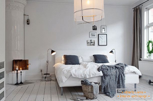 dizajn spalnica skandinavski stil