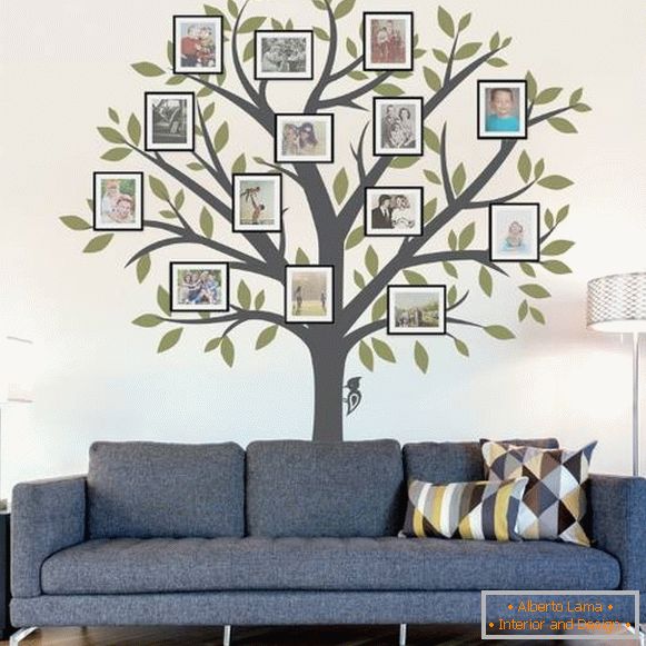 Družinsko drevo - nalepka za dekoriranje sten