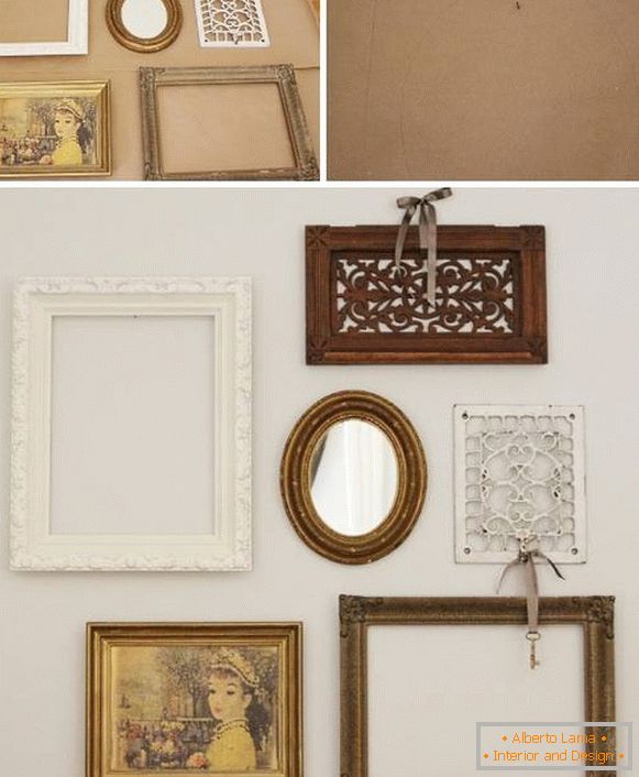 Kako obesiti okvir za fotografije na steni z lastnimi rokami
