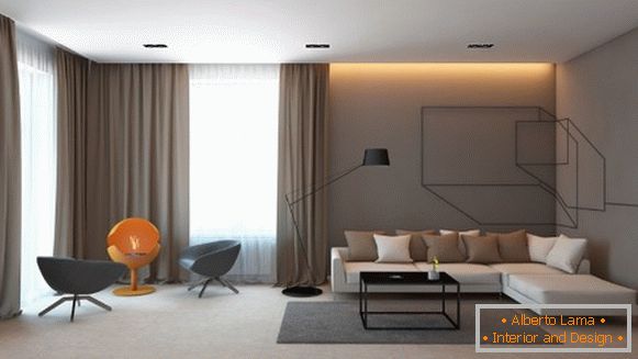 Elegantna soba v vaši hiši - minimalistična zasnova