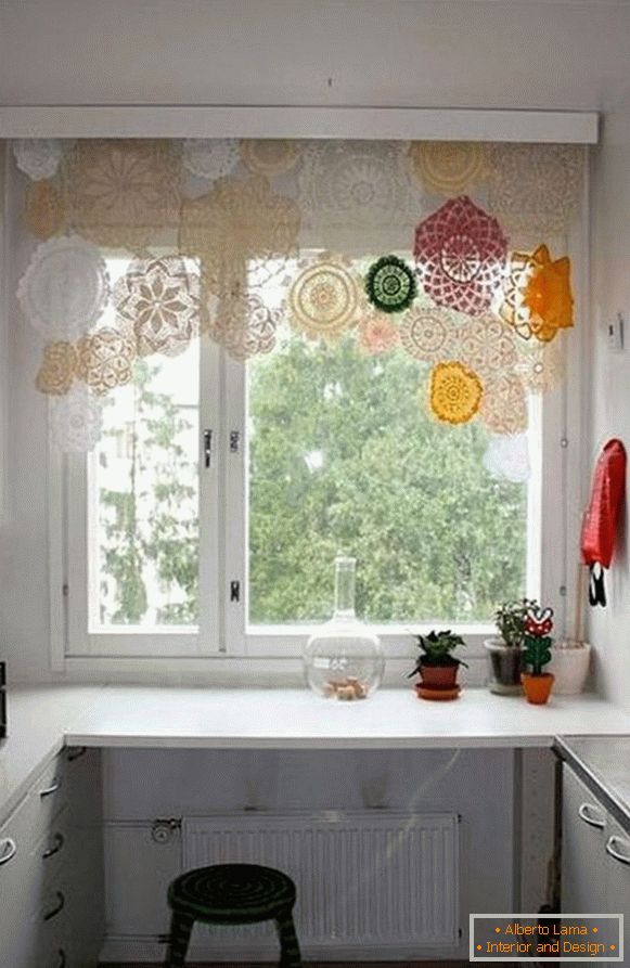 lepe zavese zavese v kuhinji, foto 36