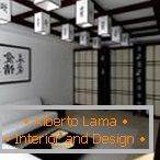 Svetla dnevna soba v orientalskem slogu