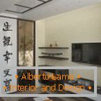 Dnevna soba v apartmaju v orientalskem slogu
