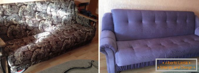 Iztegovanje oblazinjenega pohištva pred in po njej, fotografija 19