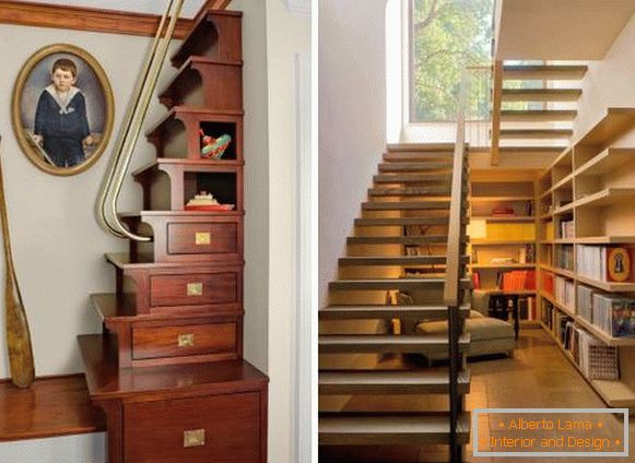 Kabineta pod stopnicami v zasebni hiši - fotografije najboljših idej