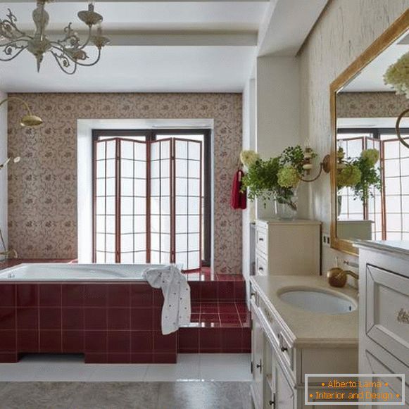 Najlepše kopalnice - luksuzni dizajn v rdeči barvi