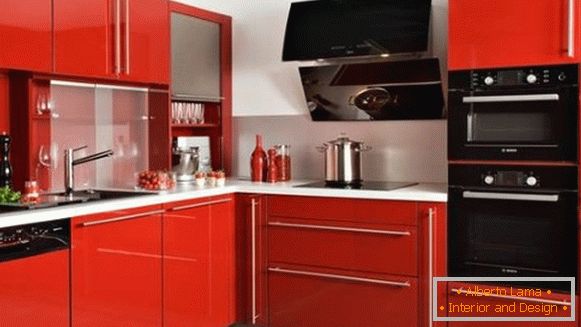 Red Black Kitchen fotografija 27