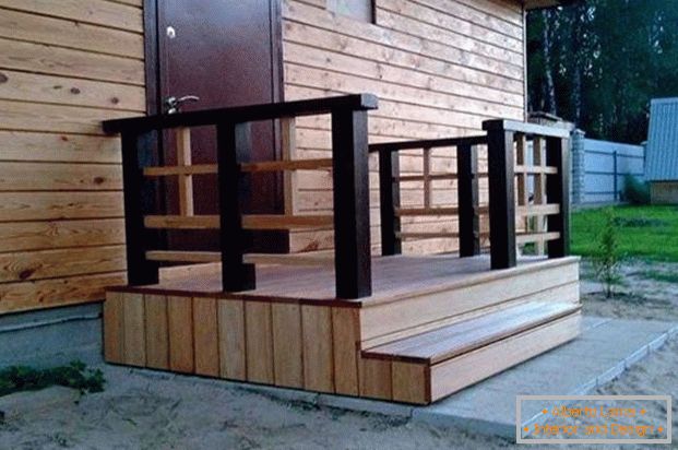 veranda dežele hiše lesene