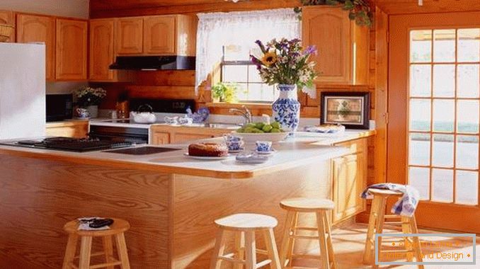 kuhinja iz lesa z lastnimi rokami v sodobnem slogu, fotografija 3