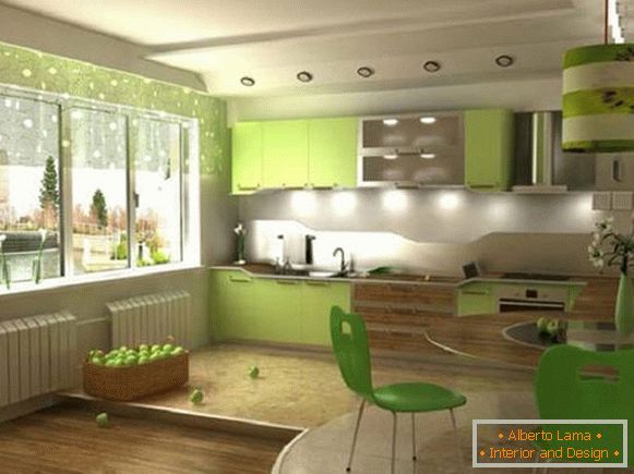 kuhinja design dnevna soba, pokritost in pohištvo fotografija 12