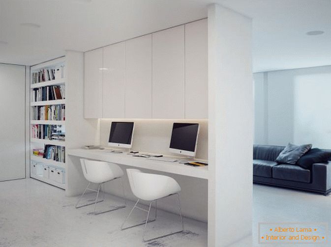 Studio apartma v beli barvi