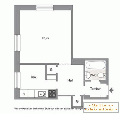 Postavitev majhnega apartmaja