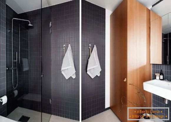 Mali studio apartma - kopalnica notranjost design na fotografiji