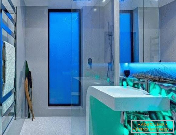 Futuristična osvetlitev kopalnice