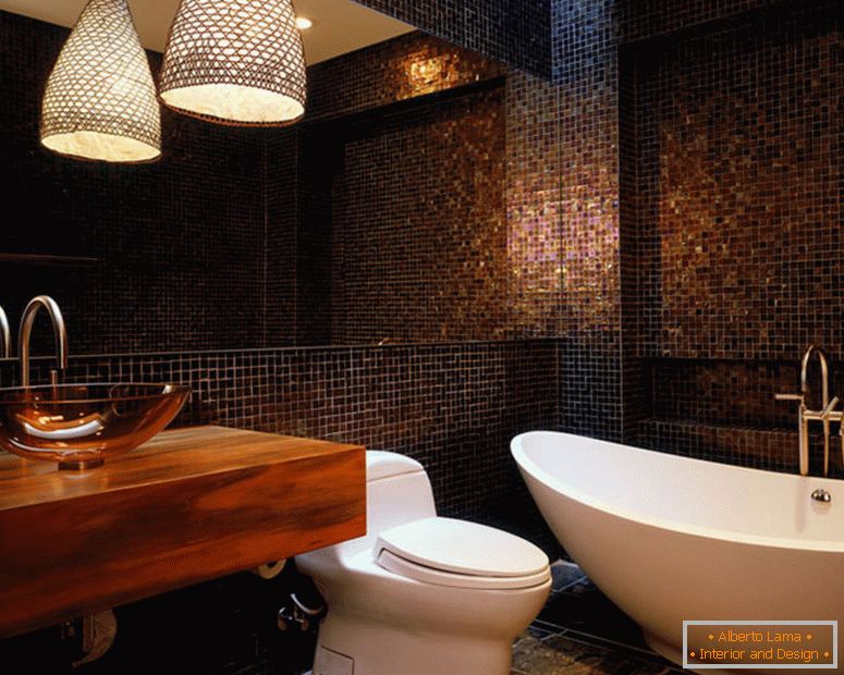 Mozaik za kopalnico - 100 fotografij idej, kako okrasiti