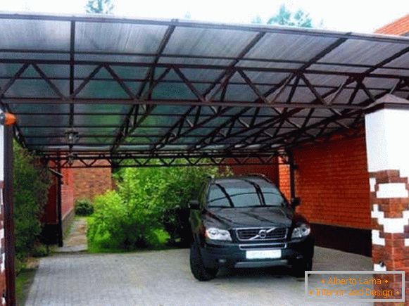 Direktne platnene strehe za avtomobile iz polikarbonata, foto 1