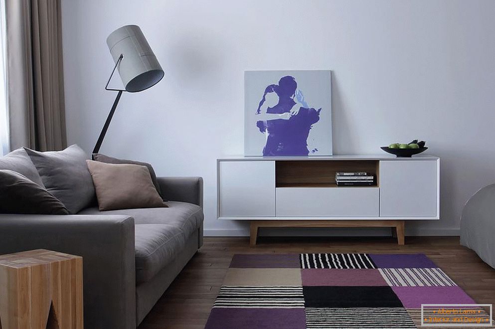 Studio v skandinavskem slogu z elementi minimalizma