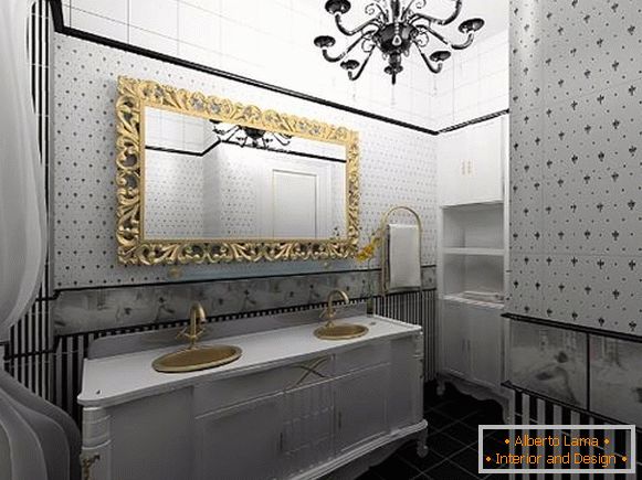 lestenec za kopalnico v klasičnem slogu