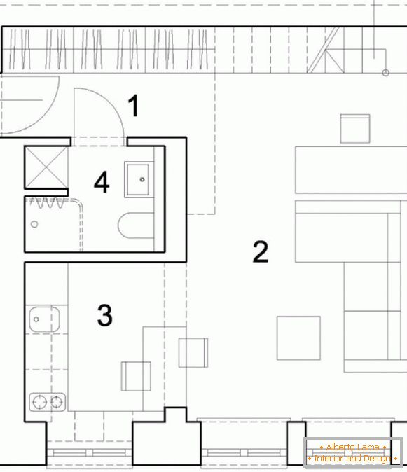 Postavitev prve stopnje dvo-ravni apartmaja