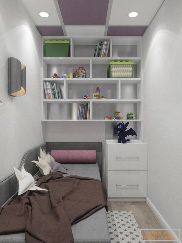 Moderna oblika majhne otroške sobe