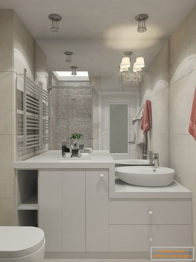 Eleganten dizajn majhne kopalnice