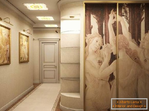 garderoba v klasičnem stilu na hodniku, fotografija 38