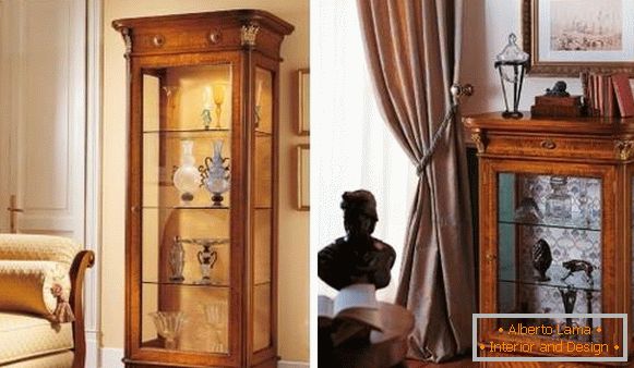 Klasične omare za dnevno sobo - fotografija v notranjosti