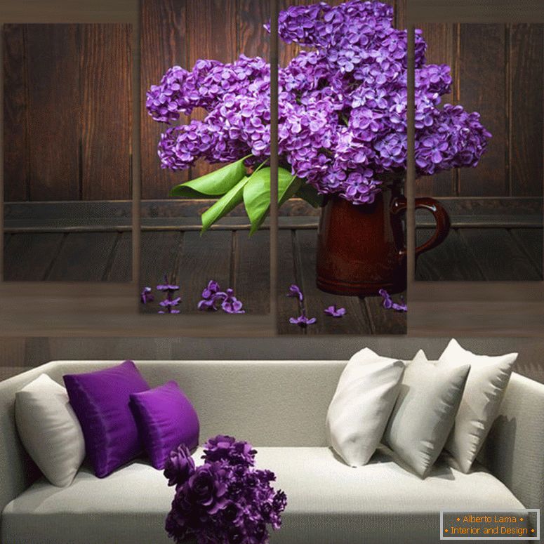 4pieces-moderni-dom-dekor-zid-art-slika-za-dnevna soba-spalnica-dekor-vijolična-pisava-b-lila