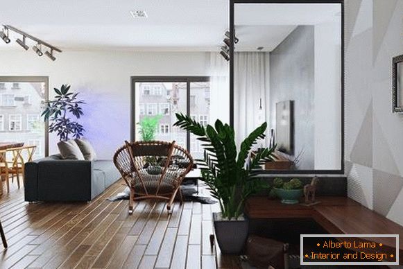 eleganten apartma-studio v skandinavskem slogu-prihozhaya
