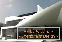 Moderna arhitektura: Dvonadstropna hiša v Madridu v slogu Sci-Fi