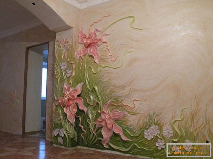 Okrasne stene z dekorativnim ometom fotografija 1