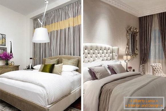Glamurozne kovinske zavese za spalnico - oblikovanje fotografij 2016