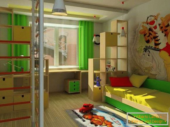 notranjost otroške sobe za dečka 5 let, fotografija 9