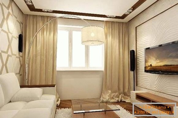 Notranjost dnevne sobe v elegantnih in razkošnih barvah