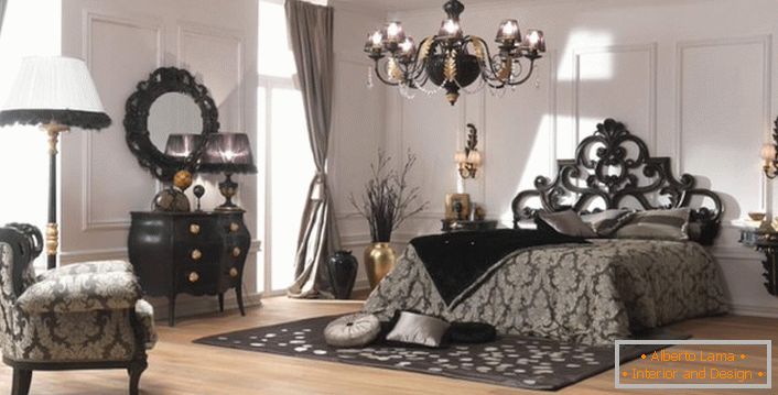 Royal spalnica v slogu Art Deco za pare.