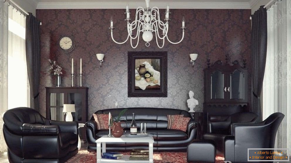 Udobna soba v stilu moderne klasike