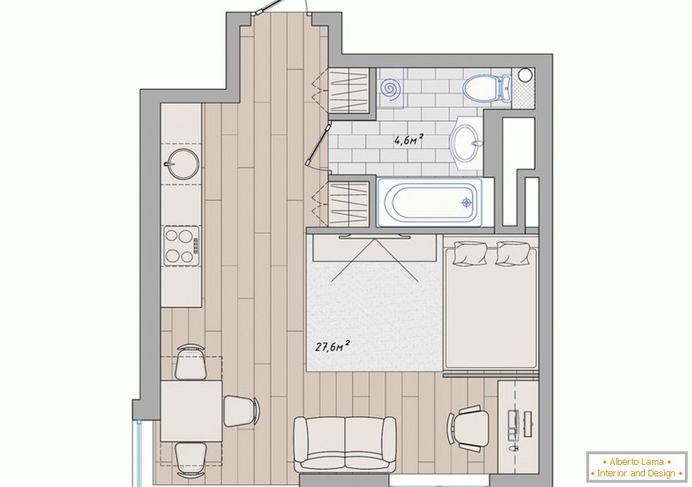 Postavitev majhnih apartmajev