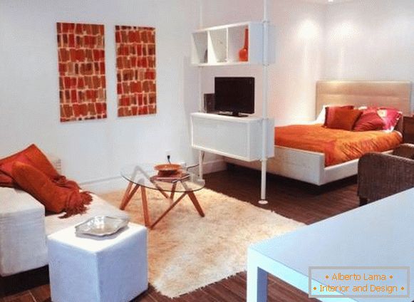 Studio apartma v minimalističnem slogu