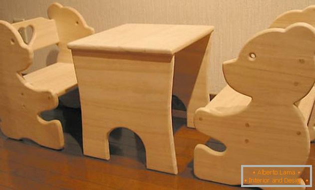 Otroška miza iz vezanega lesa, фото 18
