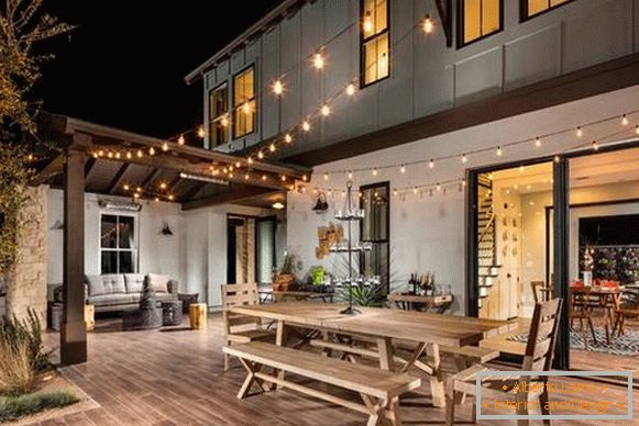 Lepe lesene terase do hiše - fotografija 2016