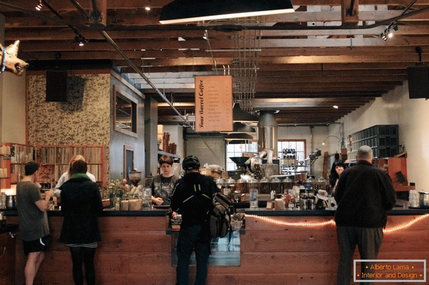 Notranja kavarna v San Franciscu