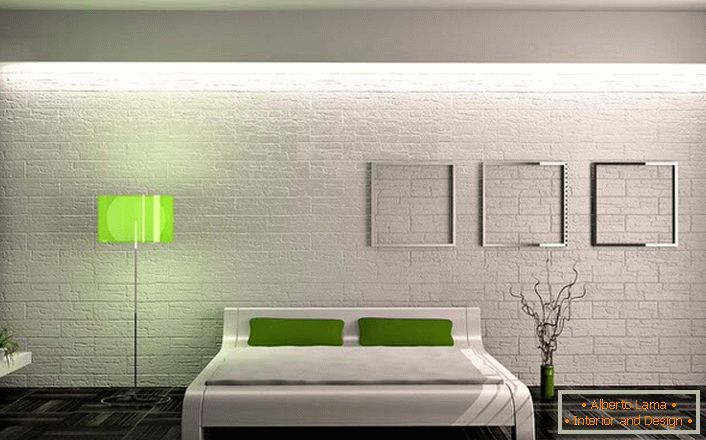 Spalnica v minimalističnem slogu - это минимум мебели и декоративных элементов. Не перегруженный интерьер оставляет спальню светлой и просторной.