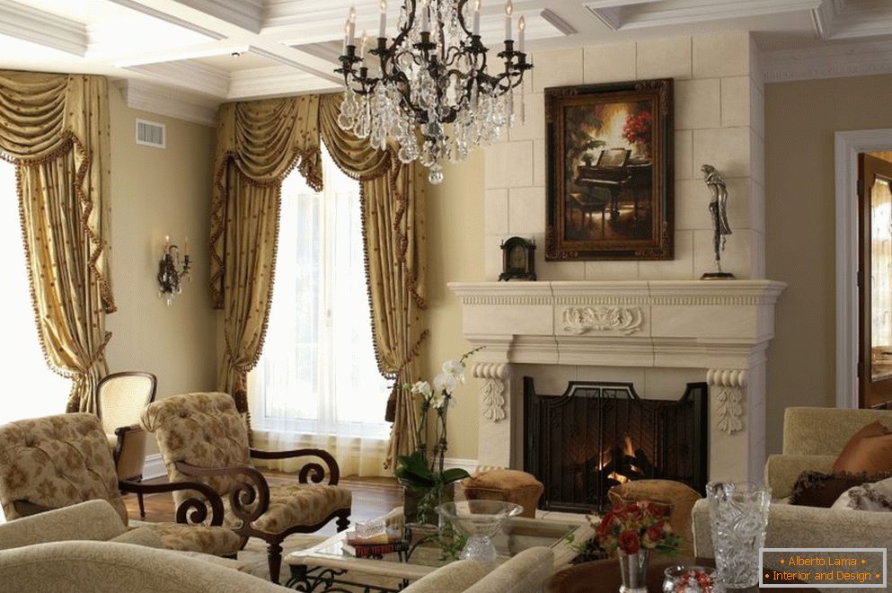 Svetlo pohištvo v notranjosti viktorijanskega sloga