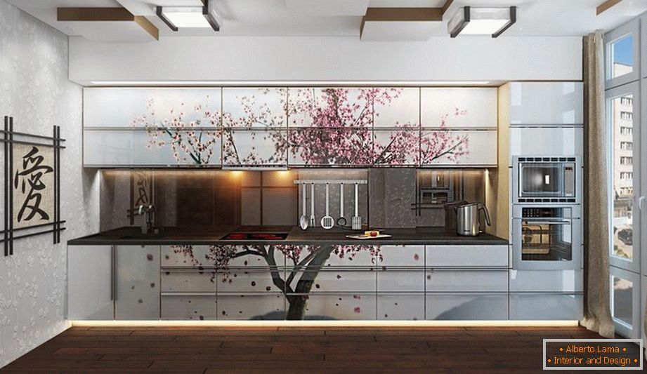 Sakura na kuhinjskem pohištvu