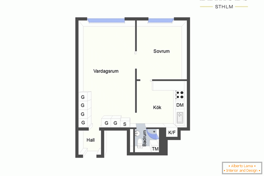 Postavitev enosobnega apartmaja