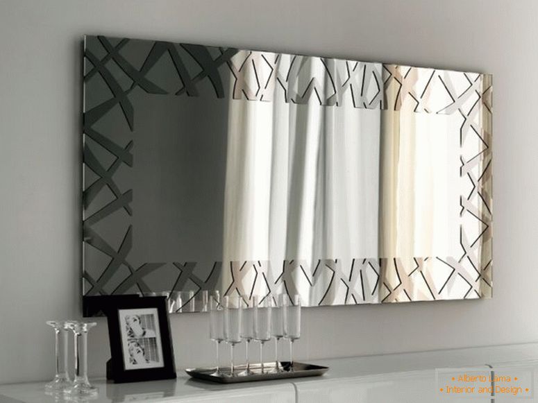 Zrcalna plošča na steni - 55 fotografij idej v notranjosti