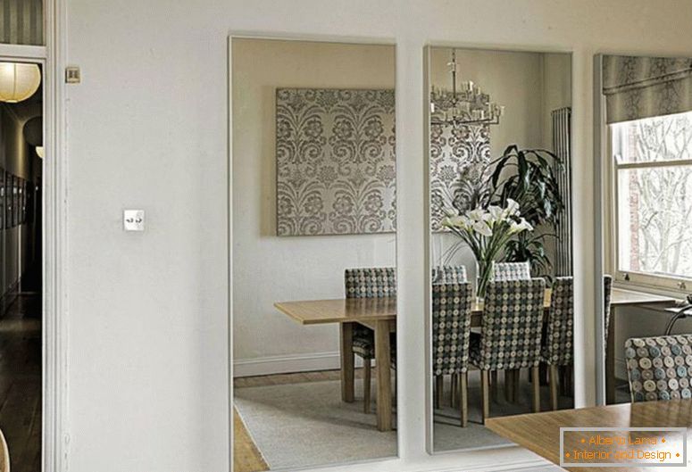 Zrcalna plošča na steni - 55 fotografij idej v notranjosti
